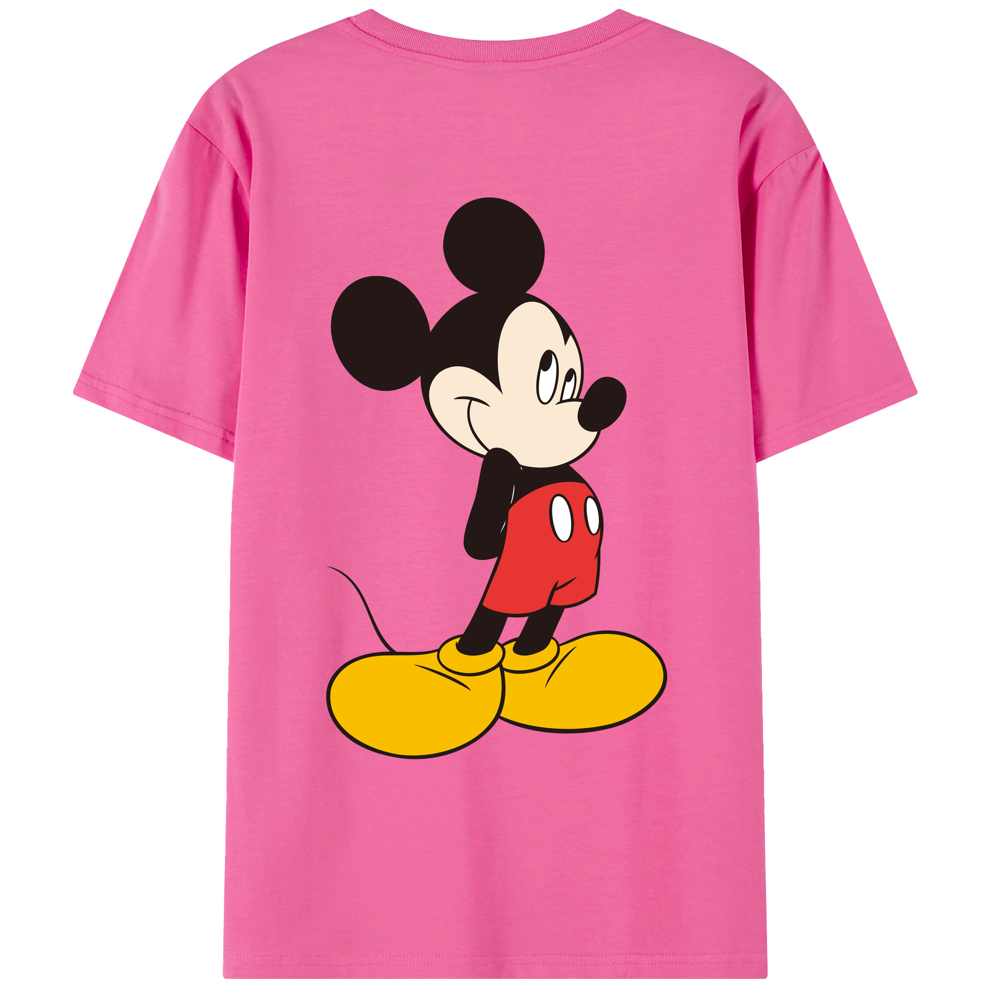 （画像用） ミッキーマウス Mickey Mouse レディース半袖Tシャツ(バックプリント)